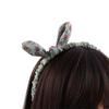 Girls Cloth Rabbit Ears Bowknot Headband Hair Accessories Hair Hoops Flowers Printed Hairband