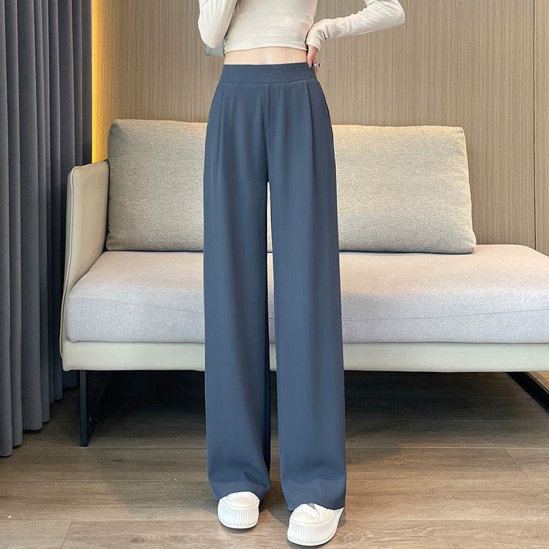 Women's High-Waisted Wide-Leg Drape Pants - Spring 2025 New Casual Loose Fit