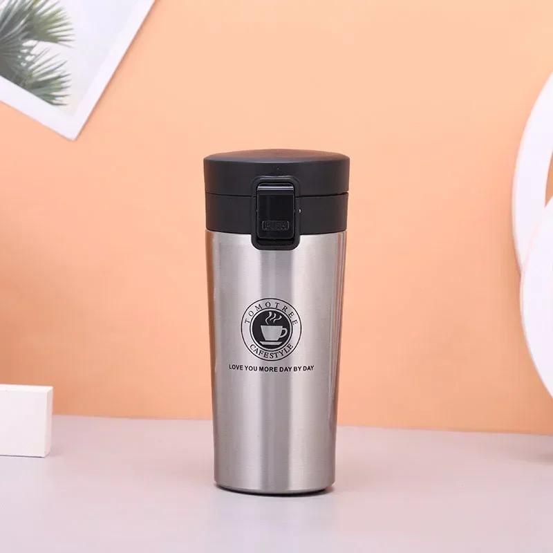 Tasse à café thermos 380/500 ml Tasses à café en acier inoxydable Flasque à vide à double paroi Bouteille d'eau étanche Tasse thermos à dégradé