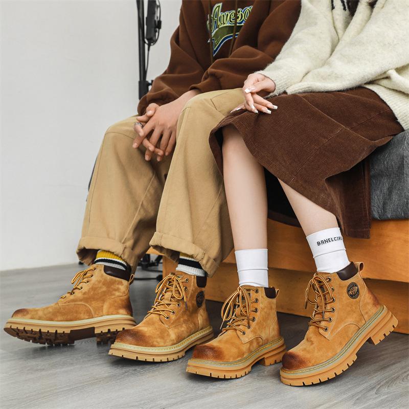 British Chelsea Short Boots Men's Gloves Martin Boots High Top Versatile Smoke Boots Locomotive Tooling Shoes 6223-J