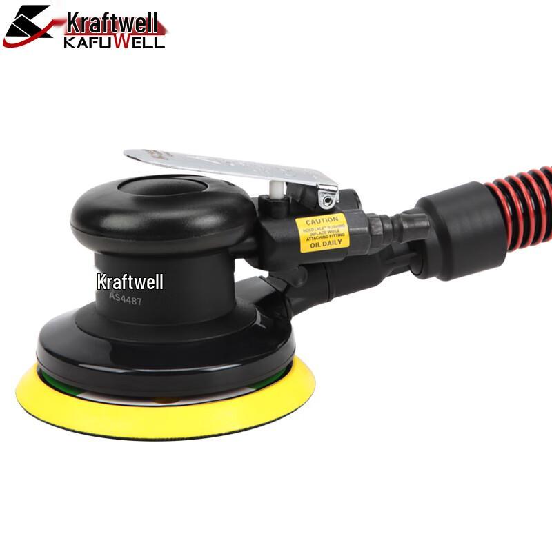 Kraftwerk 5-inch Self-Suction Pneumatic Polisher Sander CN plug (adapter included)