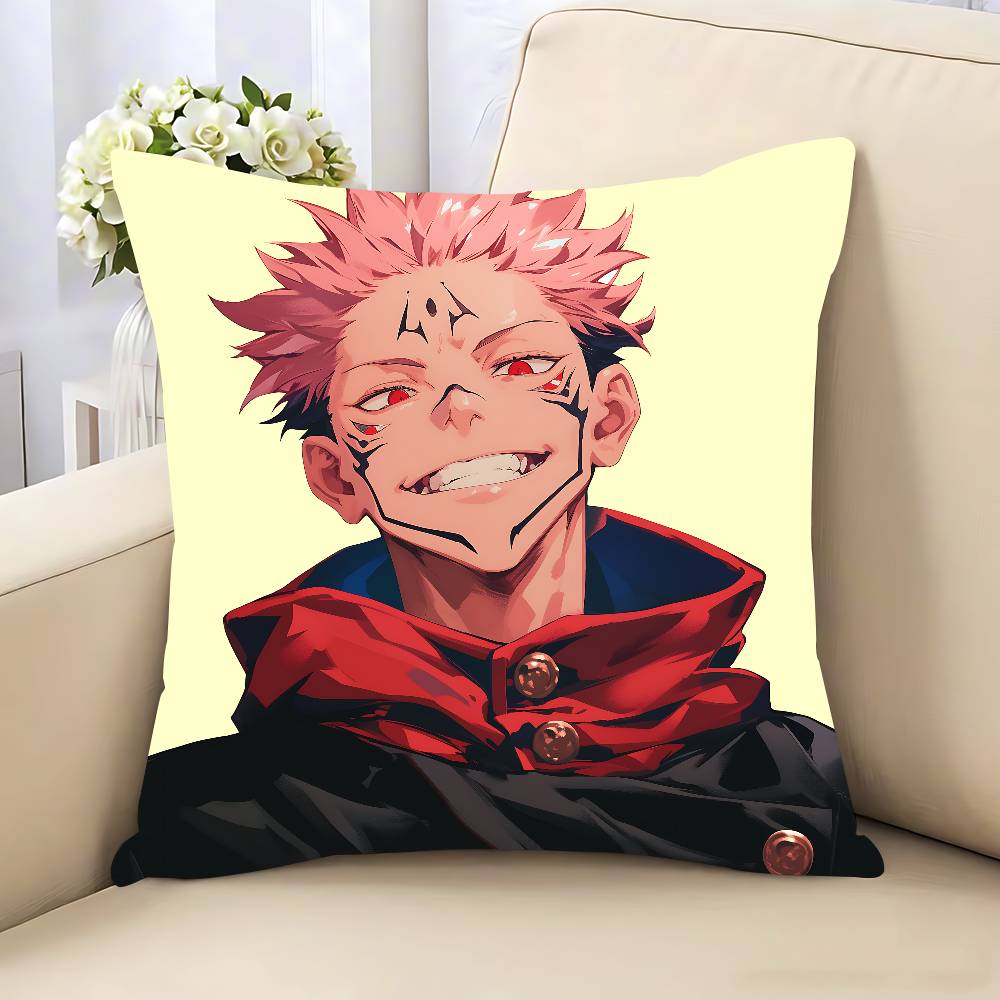 Ryomen Sukuna Pillow Case Removable Washable Cushion Cover – All-Season Soft Linen