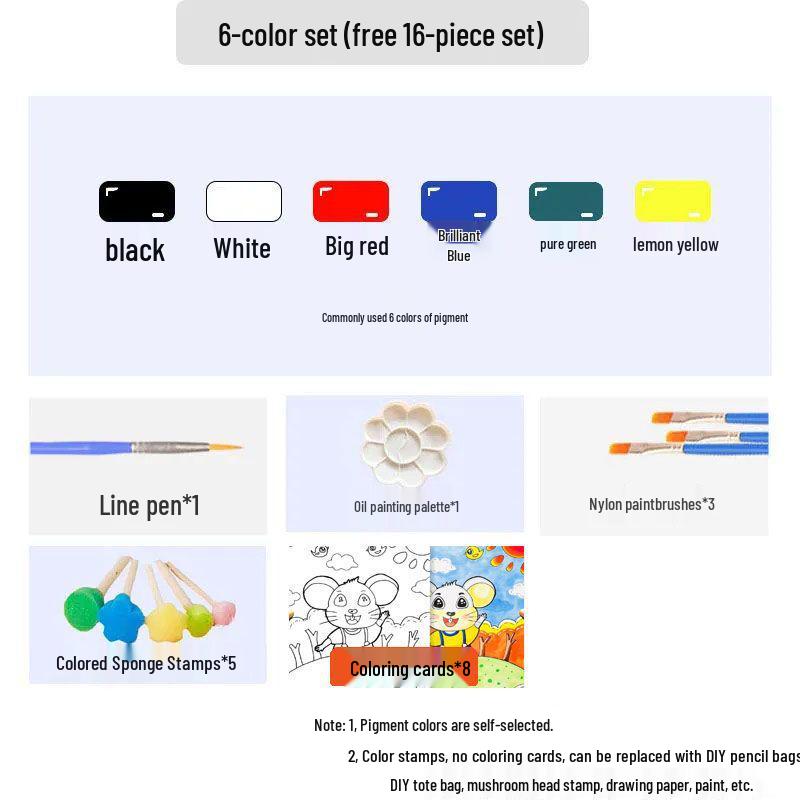 

Waterproof Acrylic Gouache Paint Set for Kids - Includes Finger Painting, Stone Art, Graffiti Cards + Free Shipping Basic 50ml/Bottle