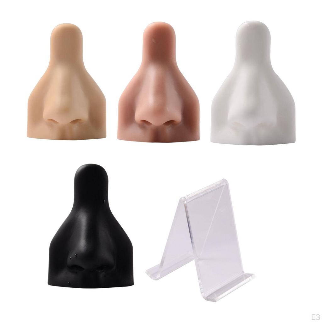 Soft Silicone Nose Model Body Display Props Flexible for Practice Teaching Instructions Jewelry