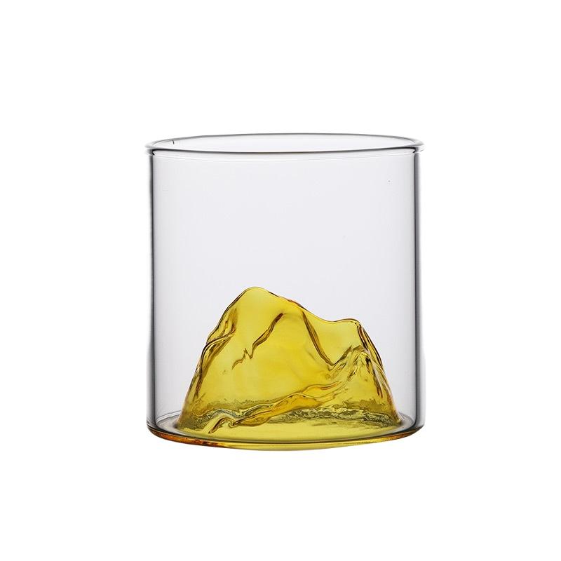 Whisky glass Japanese 3D Mountain Water Glacier Mug Vodka Wine Cup Fuji Artwork Gift Bottle Hot Glass Drinkware
