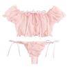 European and American Sexy Off-the-Shoulder Lingerie Set