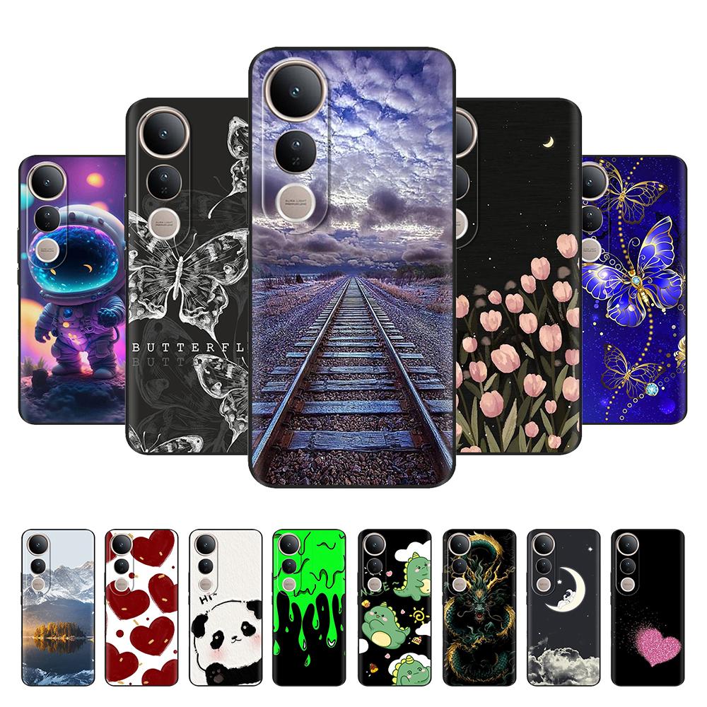 For Vivo V50 Lite Case Cute Cartoon Painted Phone Case For Vivo V50 Lite 4G 5G Protection Shockproof Shell Back Cover Protection