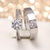Six-Prong Zircon Diamond Ring: Women's Fashion Wedding & Proposal Band
