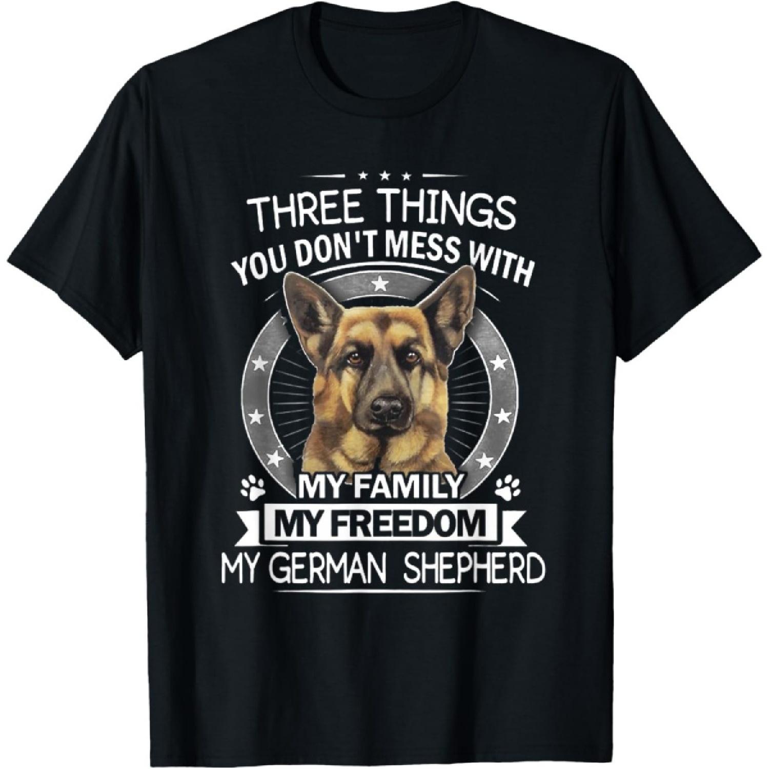 German Shepherd Shirt - Three Things you don t mess with T-Shirt S