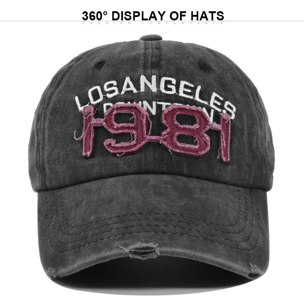 Vintage 1981 3d Embroidered Baseball Cap Adjustable Sun Hat Cotton Material