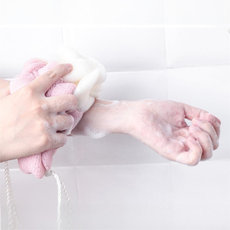 Large Sized Shower Strip With Adult Shower Flower Pull Back Strip, Powerful Cleaning Bath Towel Rub Back Bath Towel Shower Strip.