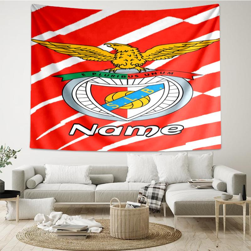 1PC Custom Name Tapestry Benfica Football Crest Tapestry Accessories for Bedroom,Livingroom, dormitory Room Wall Decor, Fan Birthday Gifts