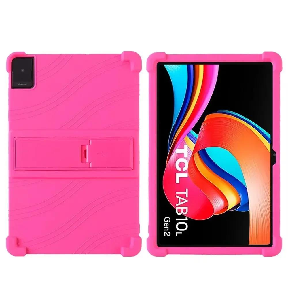 Für TCL Tab 10L Gen 3 LTE & 2 Hülle 8193A 8492A 10,1" Tablet-PC Silikon Stoßfeste Hülle mit Ständer auf der Rückseite Weich