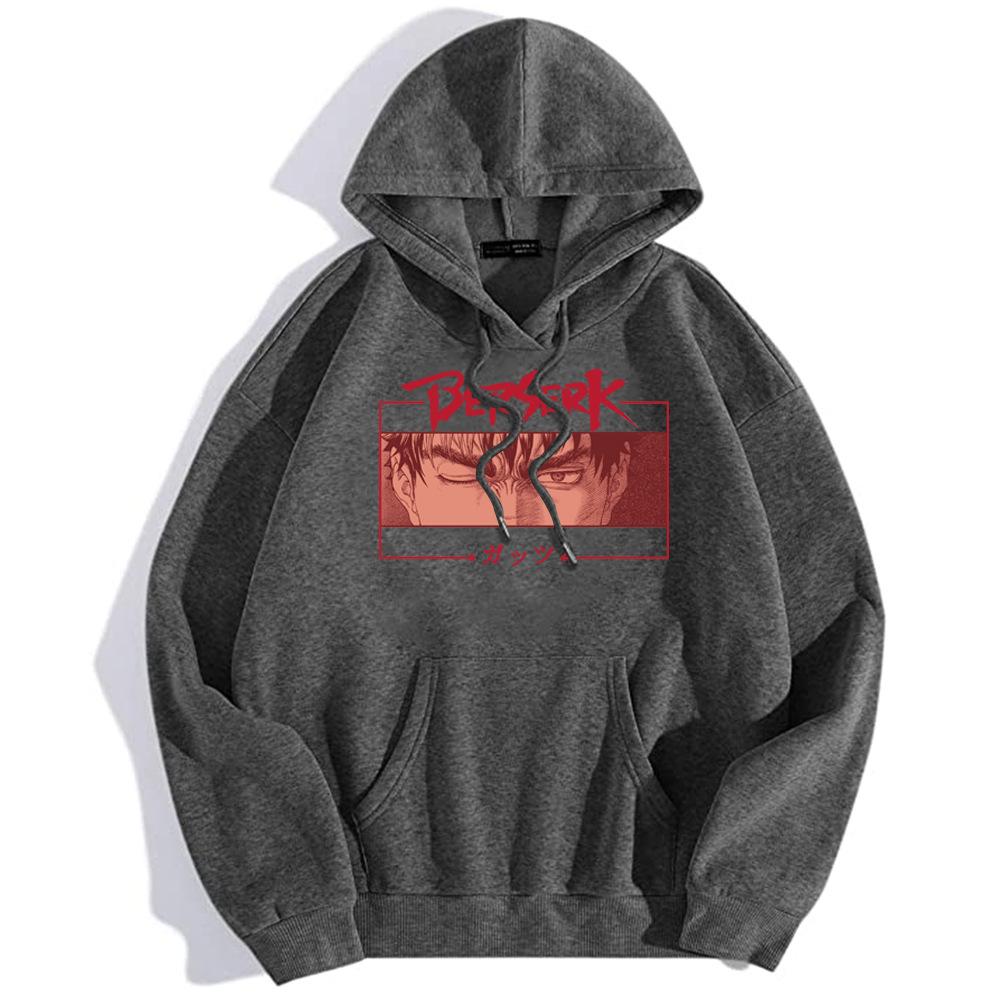 Hot Berserk Guts kapucnis kapucnis Japán Anime Grafikus pulóver fiúknak Sportruházat Cosplay Ruhák Aranyos lányok Őszi/téli pulóverek