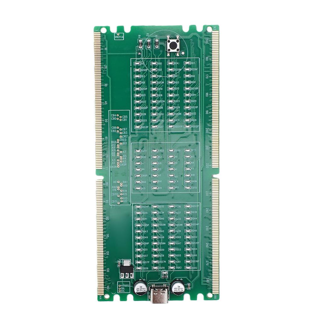 DDR4 Memory Tester PC Desktop Computer Motherboard RAM Slot Memory Tester Card with LED Indicator Light for Repair