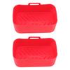 Silicone Air Cooker Pot for Ninja DZ201 Foodi 8QT Dual Fryer With Brush and Clip Cooking