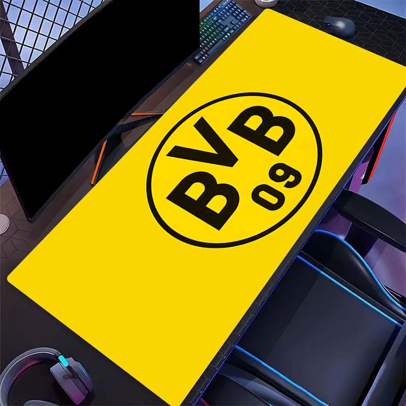 Dortmund Team Logo Mauspade, Große Gaming Schreibtischmatte, Rutschfestes XXL Mauspade für Laptop & Tablet, Mini-PC Spielmatte mit Genähten Kanten