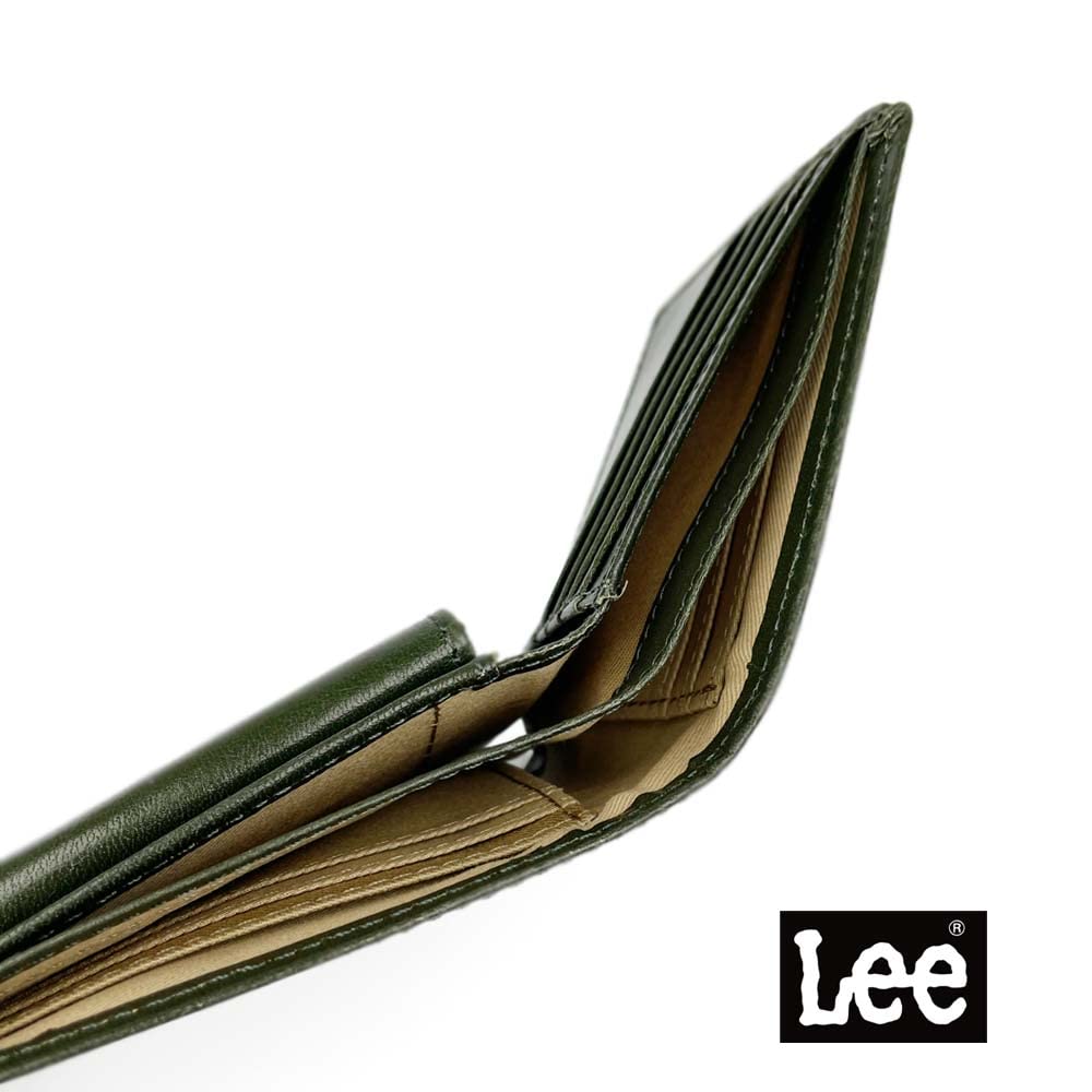 Available in 6 LEE Premium Italian Leather Bifold Real Leather colors Wallet, (0520233a) (Red)