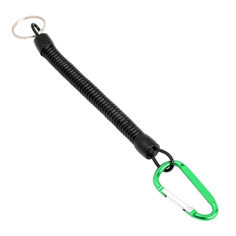 1Pc Key Chain Outdoor Lanyard Elastic Spiral Spring Coil Strap Retractable Rope Camping Anti-lost
