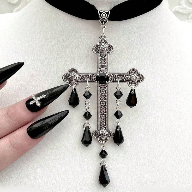 

Halloween Retro Gothic Dark Style Tassel Necklace Suitable For Women S Daily Holiday Parties Wearing Fashionable Necklace
