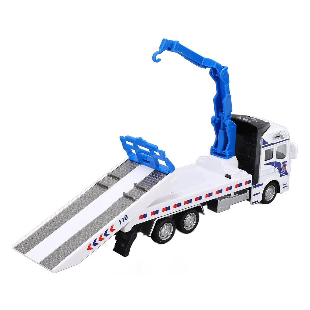 Metal Tow Truck Toy for Boys Girls Friction Powered Extendable Arm Alloy Educational Wrecker Tow