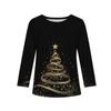Christmas Day Girls Long Sleeve T Shirts Kids Fall Tops Crewneck Printed Basic Tees