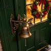 Indoor Living Room Decor Christmas Theme Welcome Doorbell Vintage Metal Resin Hanging Door Bell Decorative Office Decoration Wall Mount Bell
