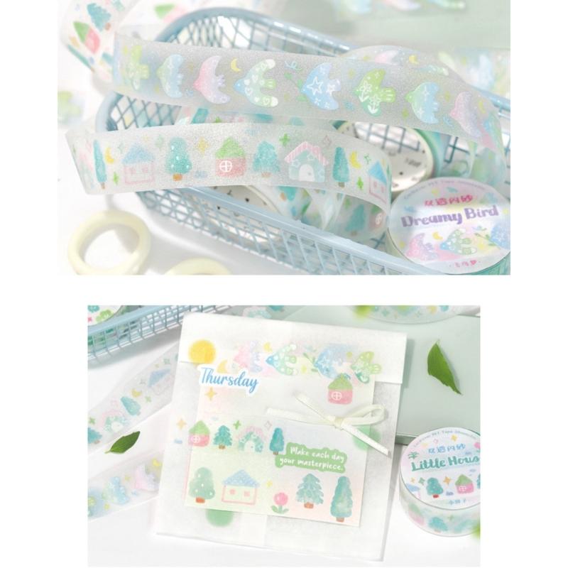 Cartoon PET Tape for Craft 20mmx3m Decorative Tape Scrapbooking Decoration Tape Craft Supplies for Journal Wrapping