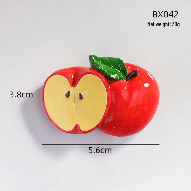 2024 3D Fruit Refrigerator Magnet: Creative Resin Decor & Cute Food Toy