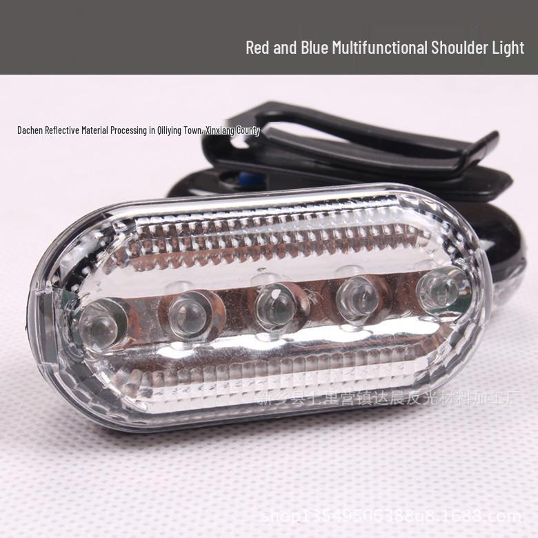 Red Blue LED Flashing Shoulder Clip-on Multifunctional Warning Light No