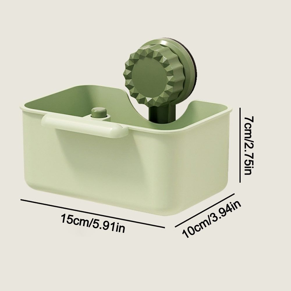 Suction Cup Sink Corner Rack Anti-leak with Drain Hole Sink Filter Hanging Basket Push-type One-touch Opening and Closing