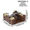 MOOXI Military Series MOC Bricks WW2 Trench FortressBattlefield Scene Set Compatible Wars Action Figure Blocks Toys Gift MOC5064