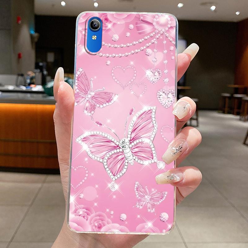 Para Vivo 2015 / Y91C / Y1S / 1820 Carcasa Transparente Nuevo Diseño Flor Silicona Suave Funda Parachoques Para VIVO Y91C/1820 TPU Funda para Teléfono