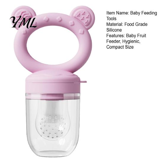 Baby Led Weaning Supplies Silicone Fruit Feeder/Mold, Food Training Teething Relief Pacifier, Easy Feeding Tool to Hold Safe Chewer for Infants Travel