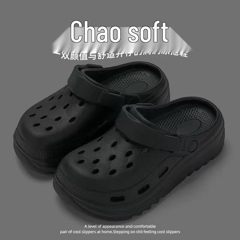 2025 Women's High Heel Summer Sandals: Closed Toe, Thick Soles, Cute Style for Outdoor & Home Wear