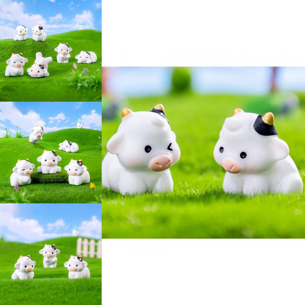 Creative Cartoon Style Resin Brave Little Cow Blind Box Car Decoration Miniature Figurine