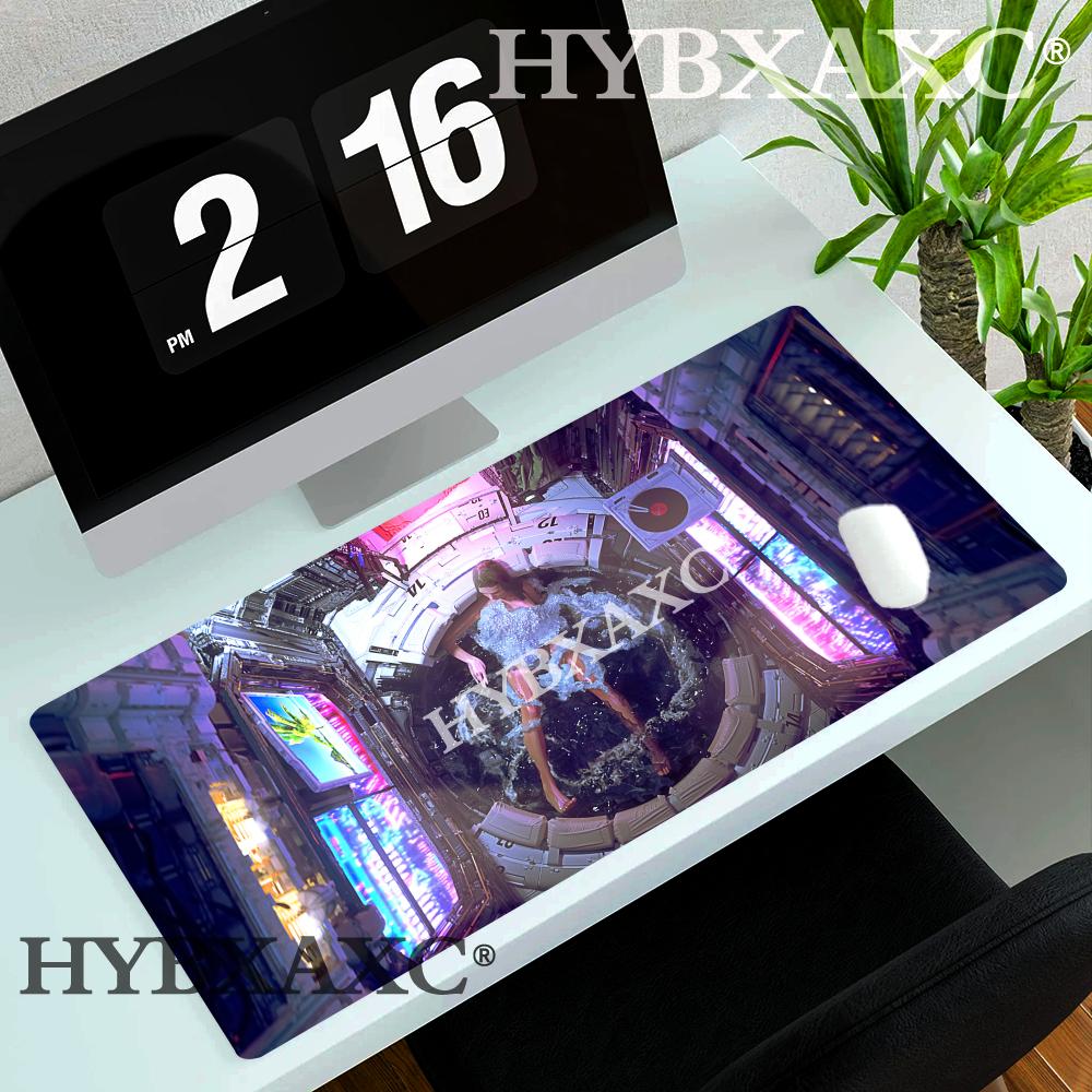 HYBXAXC Neon Cyberpunk City Mouse Pad Anti Slip Rubber Base Desk Mat For Gaming Office Laptop