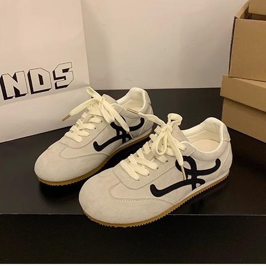 Dexun shoes women's spring 2025 new lace-up single shoes soft sole light casual sports shoes retro Forrest Gump shoes