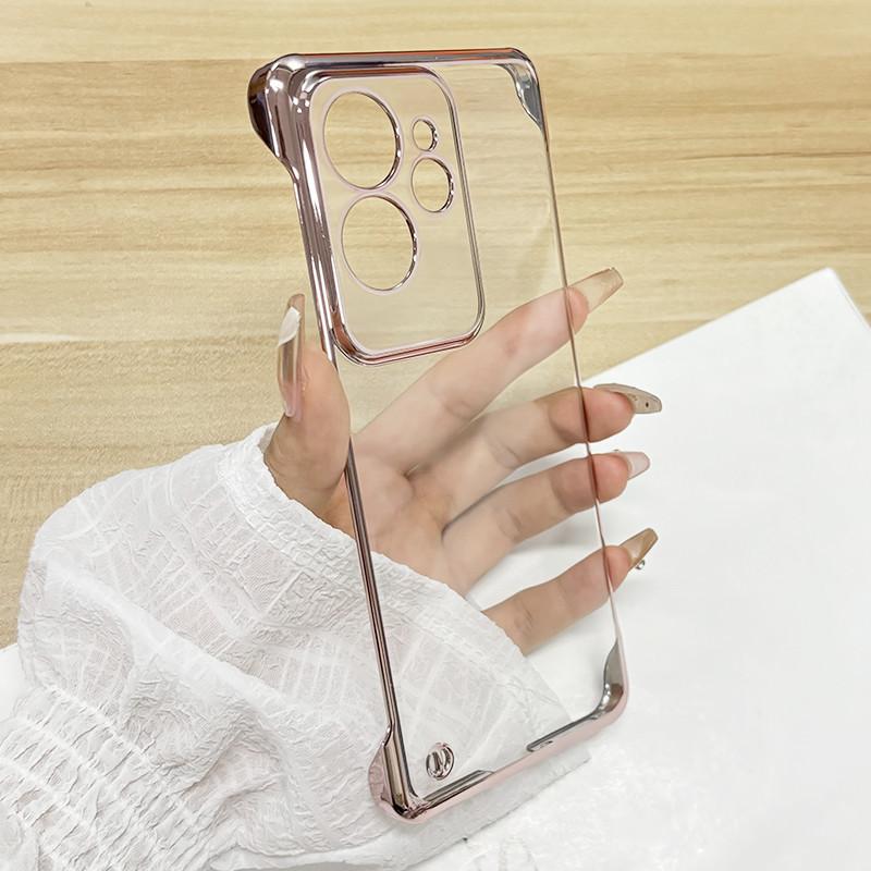 Luxury Plating Frameless Transparent Phone Case For Realme Neo7 GT7 6 5 2 Pro GT Neo 6 5 SE GT Neo 3 2 Shockproof Bumper Hard Back Protector Cover