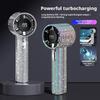 199 Gears Handheld Small Fan Foldable Portable Neck Hanging Fans USB Rechargeable Fan with Phone Stand and Display Screen