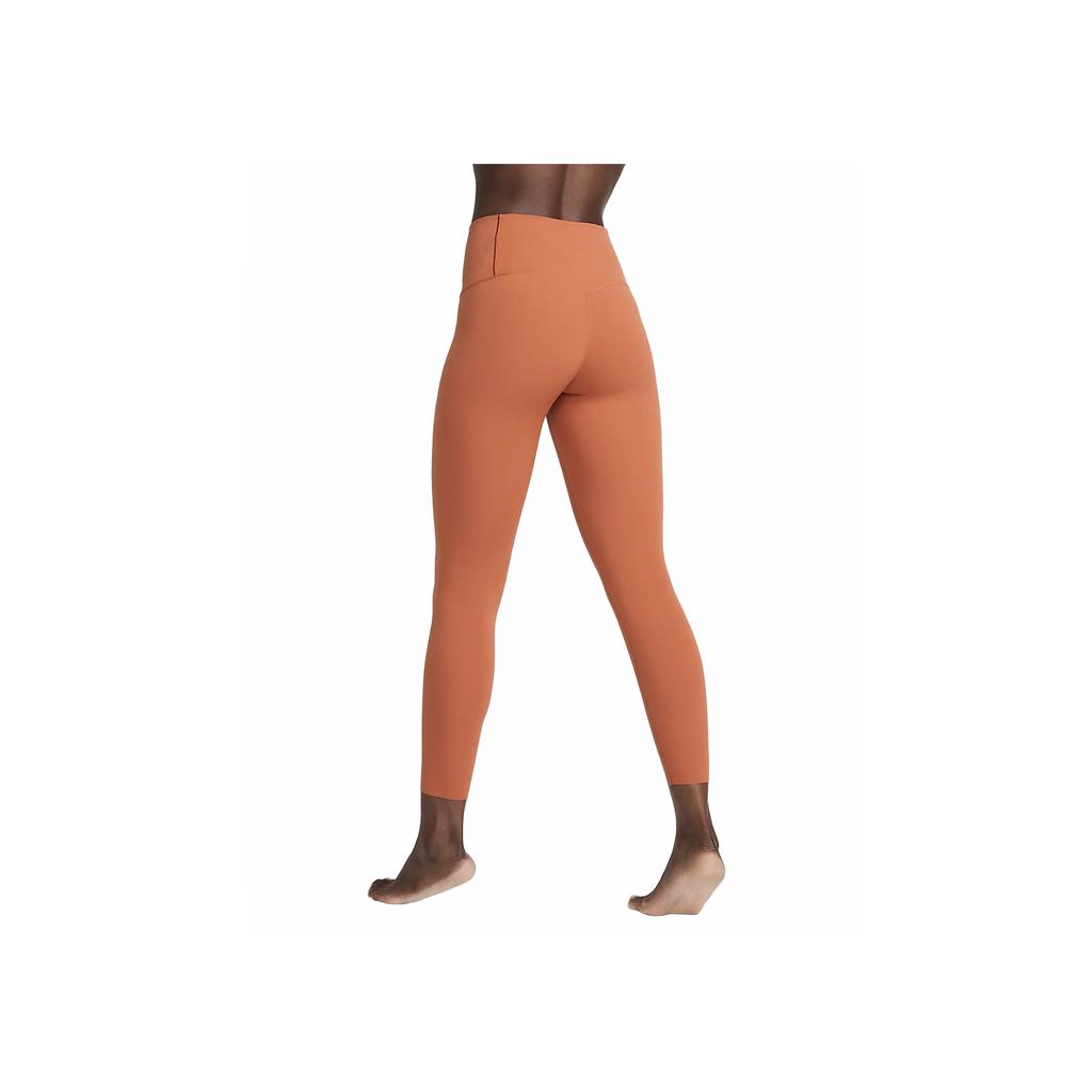 Nike Logo Print Slim Fit Solid Color Sports Long Pants Women Bottoms Sunrise-Red DQ6016-825