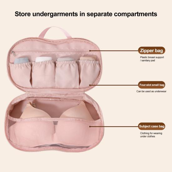 Underwear Storage Bag Women Travel Bras And Panties Organizer Storage Case with Compartments for Bras Underpants Socks