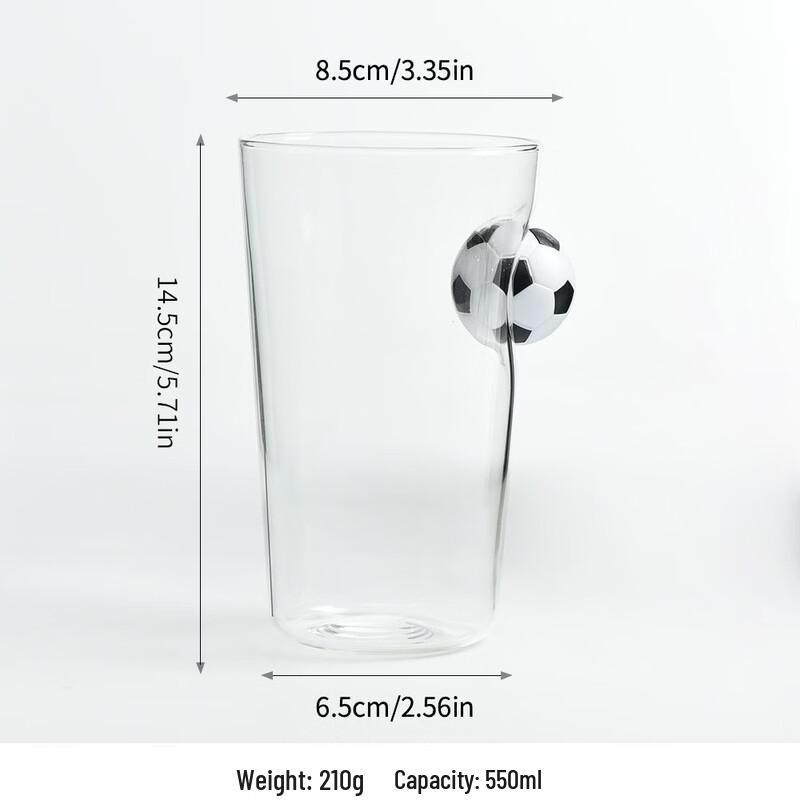 

3D Football Drinking Glass