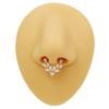 Kristall-Nasen-Clicker Handgefertigt Silberfarben Septum-Ring Edelstahl Piercing-Accessoire für Ohr und Knorpel