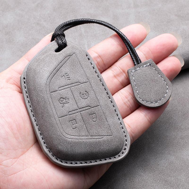 New Sheepskin Car Remote Key Cover Case Shell For Cadillac ATS-L XTS XT5 CTS CT6 ATS 28T SRX Escalade 2015 Styling Accessories