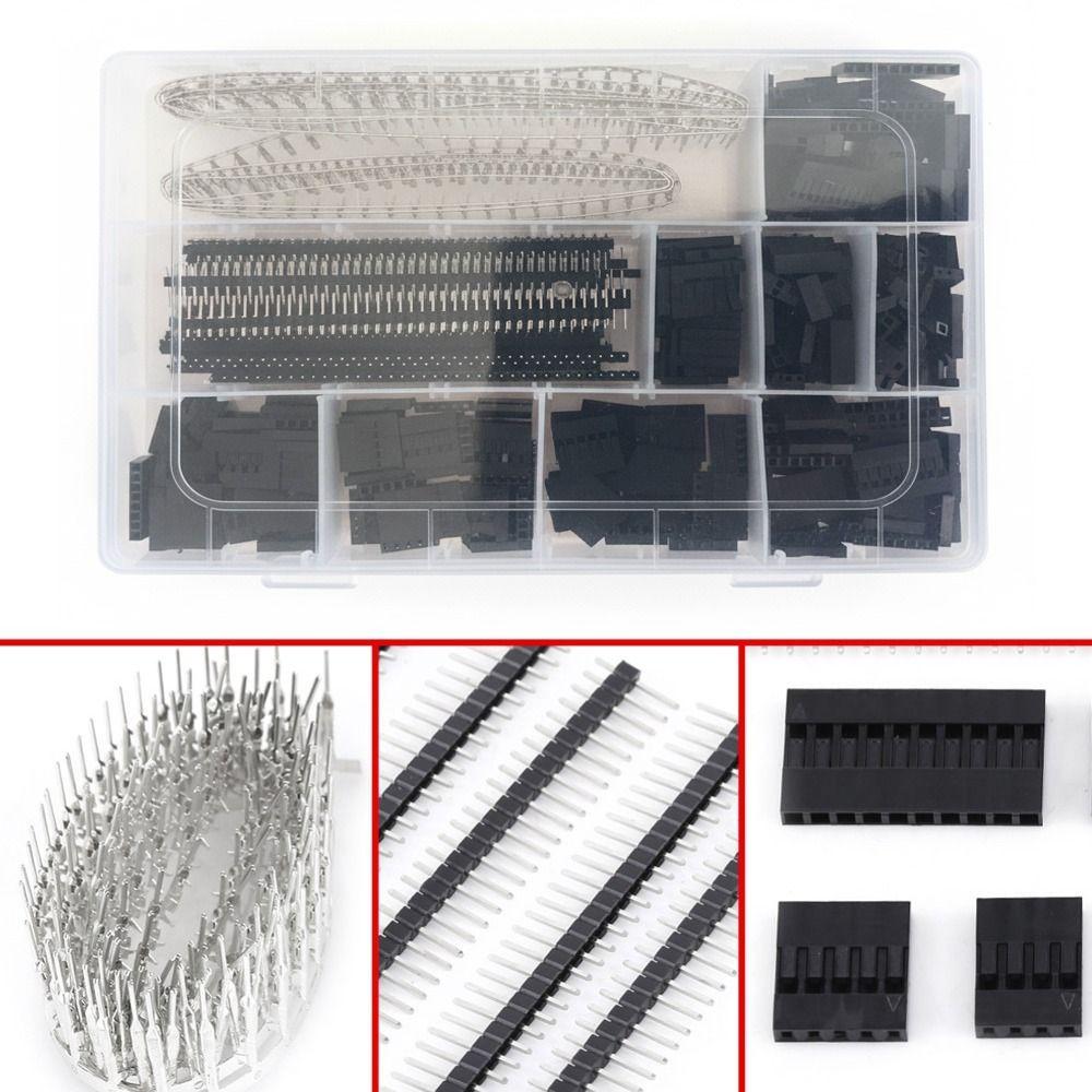 1450 STÜCK 2,54 mm Raster Gehäuse Header Kit Stecker Buchse Pin Elektronik Prototyping Kit DIY Elektronik