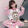 100% Cotton Girls Pajama Set With Cartoon Print Long Sleeve Sleepwear Kids 8-14 Years Fall Home Outfit
