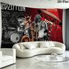 Led zeppelin Wall Tapestry Aesthetic Wall Hanging Printed Fabric Blanket Decorative Tapestries for Bedroom Living Room Home Decor