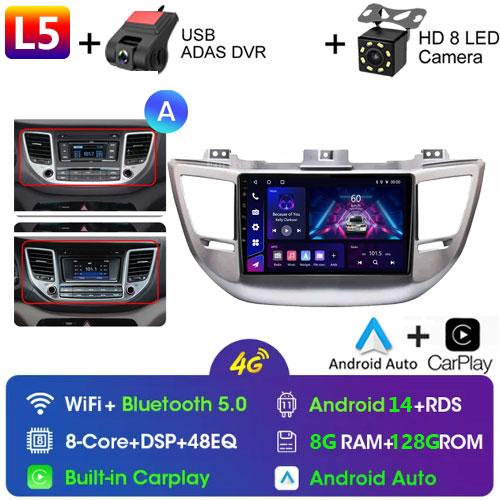 Fortress Voice Wireless CarPlay Android Auto Radio for Hyundai IX35 Tucson 3 2015 - 2018 4G Car Multimedia GPS 2din