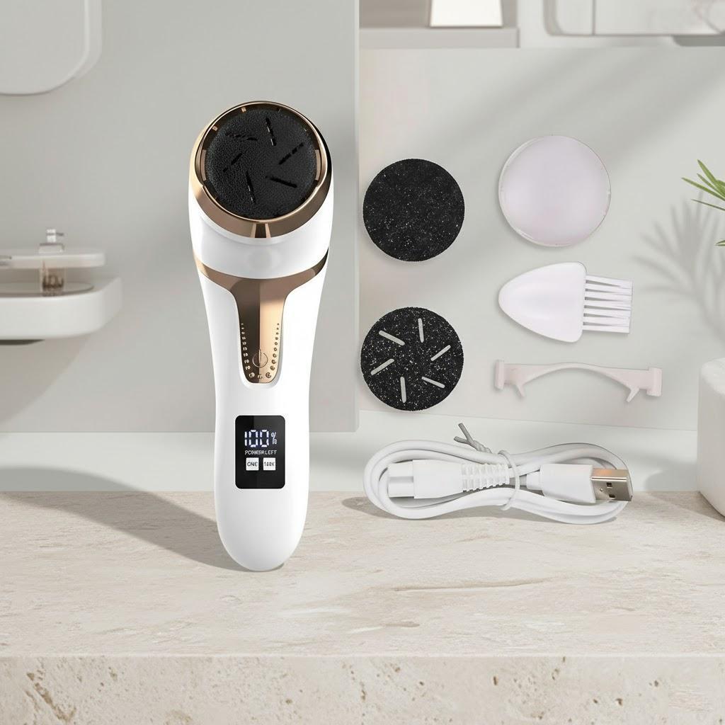 

Electric Foot Grinder Vacuum Pedicure Machine Callus Remover Waterproof Foot Care Tool Home Use Easy Clean золотой